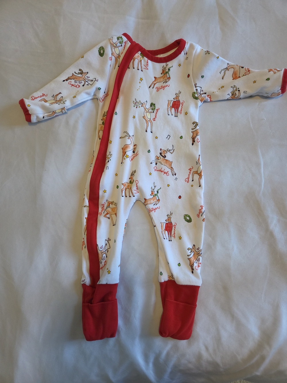 Baby Holiday Reindeer One-Piece Sleeper
